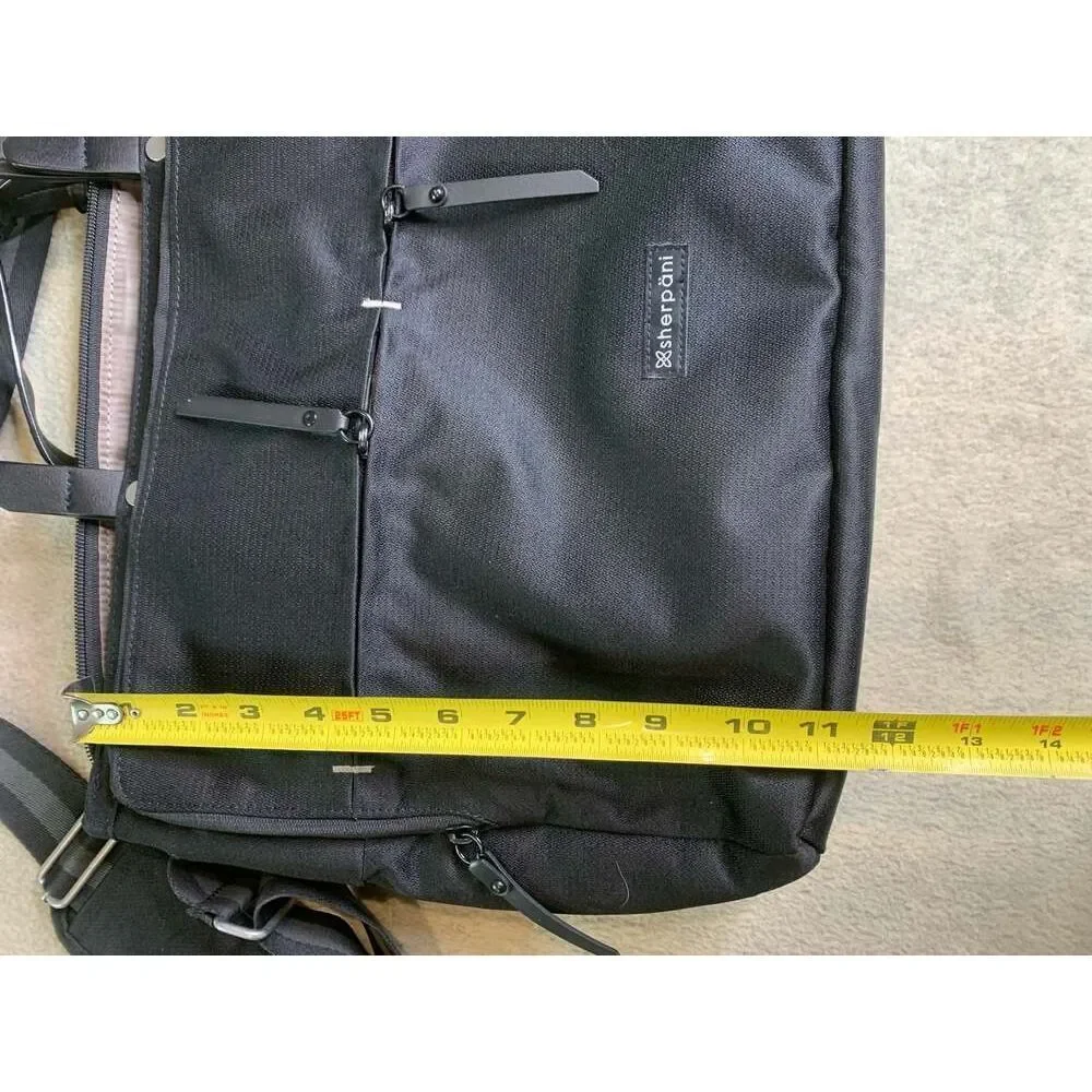 Sherpani Black Laptop Messenger Bag Briefcase Tote with Shoulder Strap